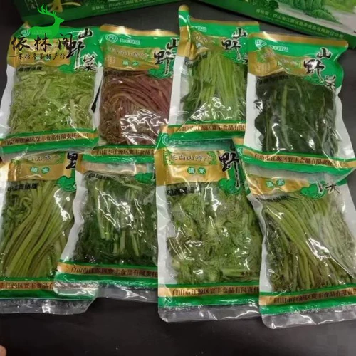 3200 грамм диких горов и подарочная коробка диких овощей Свежая ива позвоночник нежные бутоны бутонов с бутонами и горным сельдереем одуванчика одуванчика Чанбайя гора