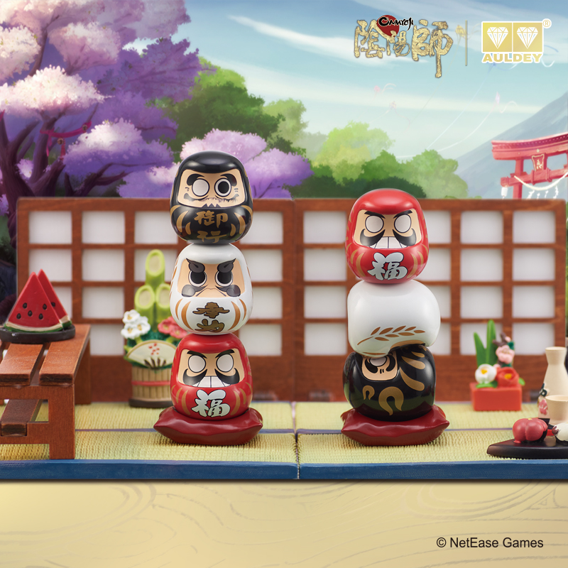 网易阴阳师手办盲盒 茨木达摩茨球叠叠乐网红黑白蛋摆件现货礼 - 图2