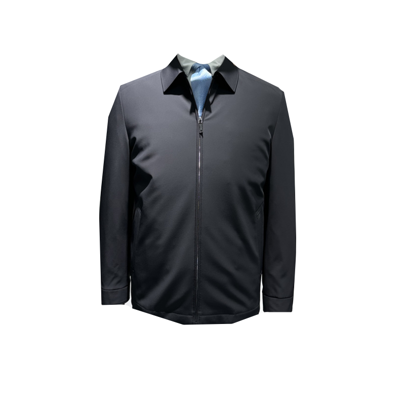 尼克服男士无痕翻领行政夹克款全兔毛内胆脱卸商务休闲牛奶丝面料 - 图3