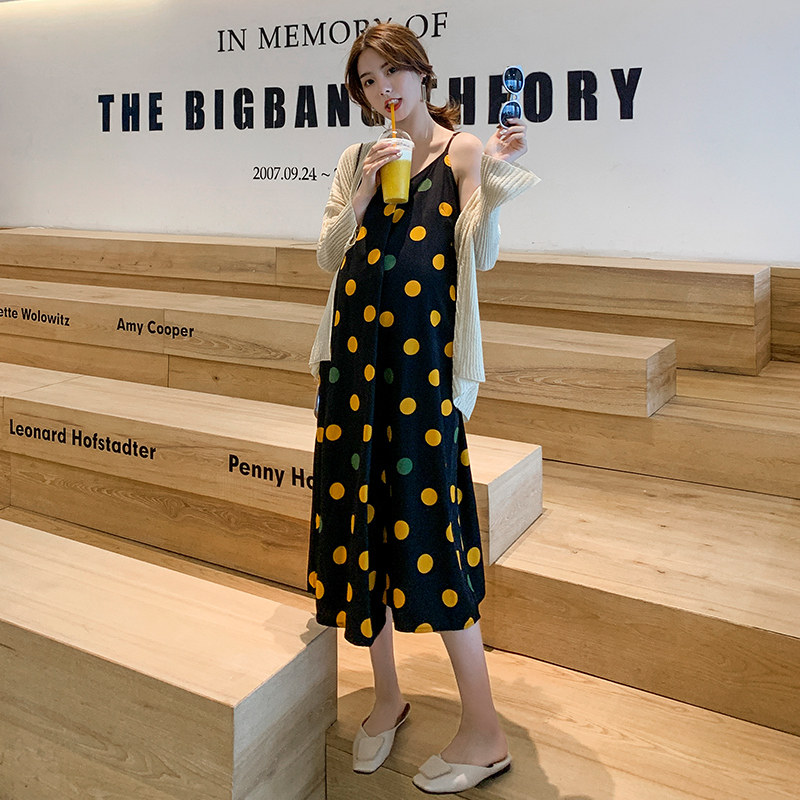 孕妇装夏装两件套洋气潮妈连衣裙 沐月母婴连衣裙