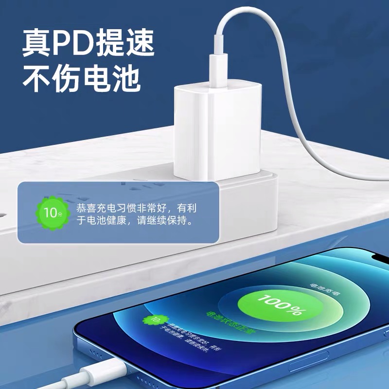 永马仕适用苹果PD充电器20W/35W快充闪充15充电线iphone14Pro插头手机12pro加长11冲电iphone8正品XS快速ipad - 图0