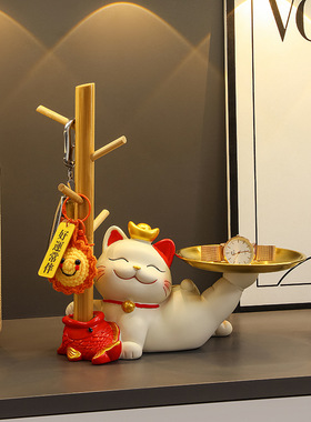 创意钥匙挂架玄关入户门口收纳摆件装饰品乔迁新居礼品树脂工艺品