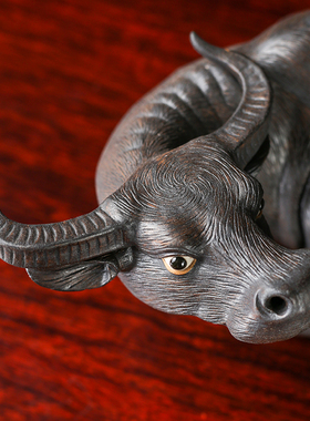 生肖金牛招财电视柜桌面石湾陶瓷