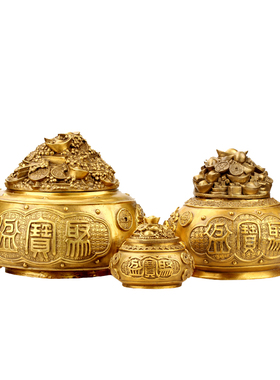 吉祥纯铜五路财神摆件