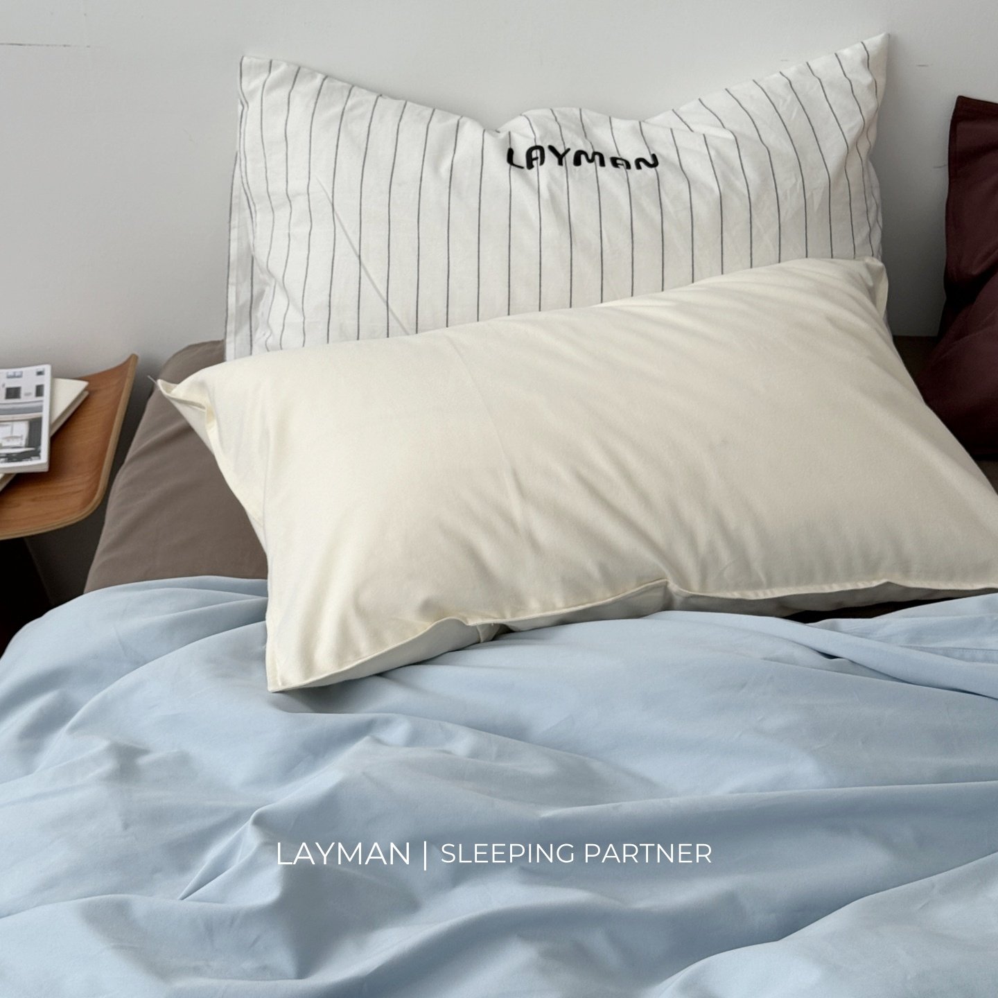 Layman 外行 自愈蓝秋冬加厚全棉磨毛四件套100s柔软简约床品套件,淘宝优惠券,粉丝福利购,淘宝优惠卷