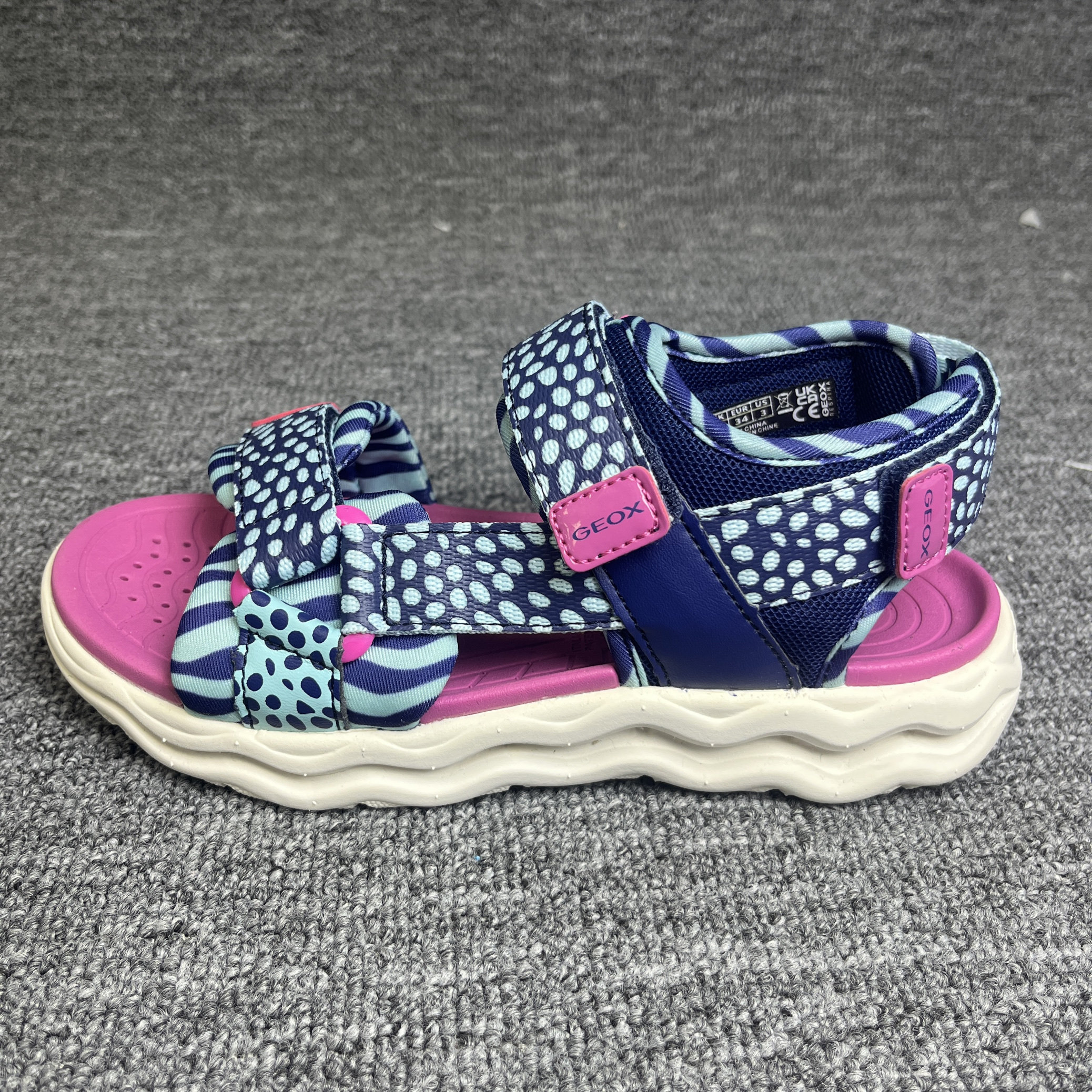 GEOX健乐士童露趾凉鞋防臭运动沙滩鞋会呼吸的鞋亲子鞋,淘宝优惠券,粉丝福利购,淘宝优惠卷