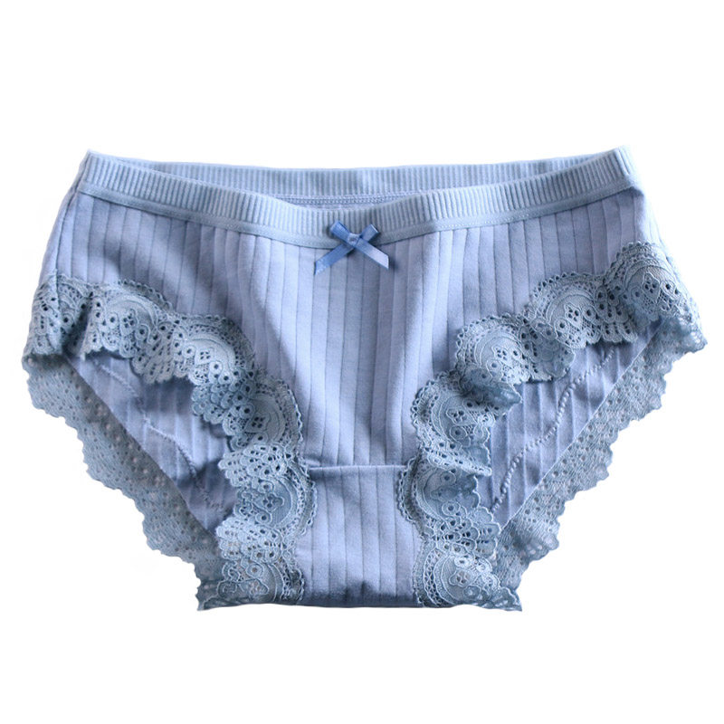 4条蕾丝边内裤女纯棉抗菌中低腰全棉100%少女性感2025新款三角裤,淘宝优惠券,粉丝福利购,淘宝优惠卷