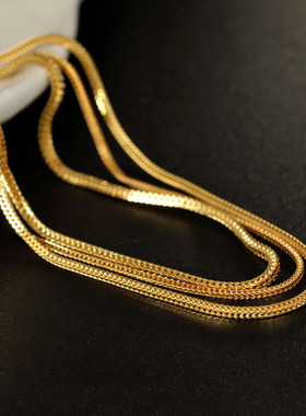 意大利进口纯银项链镀金不易掉色