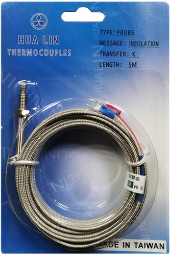 正品K型华菱HUALIN非接地绝缘M6螺丝头热电偶感温线温度传感器 - 图3