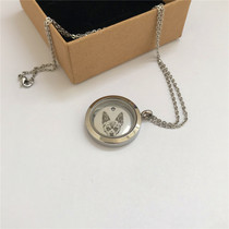 Pet Kitty Rabbit Pooch Hair Commemorative Lettering Photo Custom Gift Diy Necklace Girl Ornament Lovers