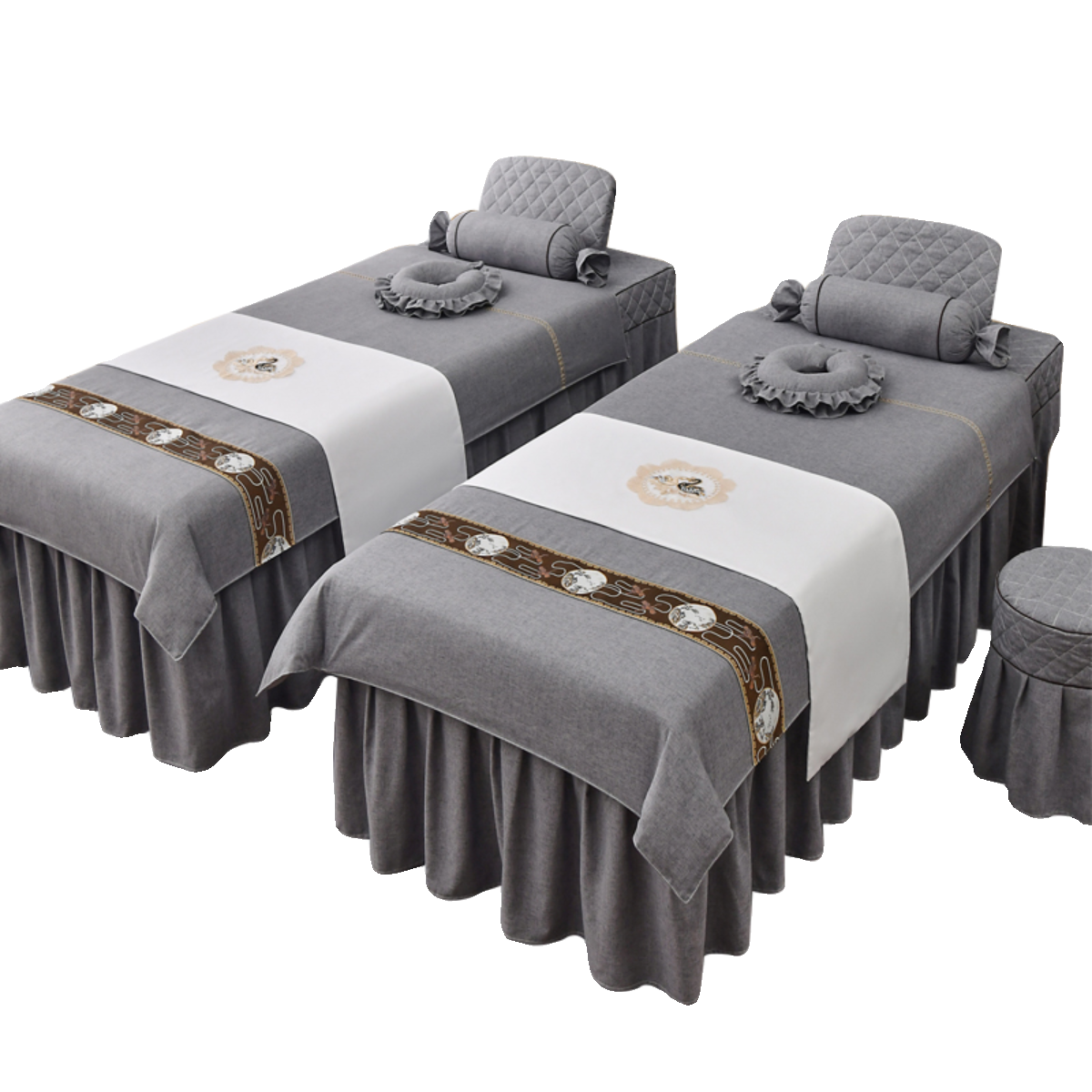 美容床罩单件美容院专用三件套夹棉加厚款按摩洗头床单床罩可定制,淘宝优惠券,粉丝福利购,淘宝优惠卷