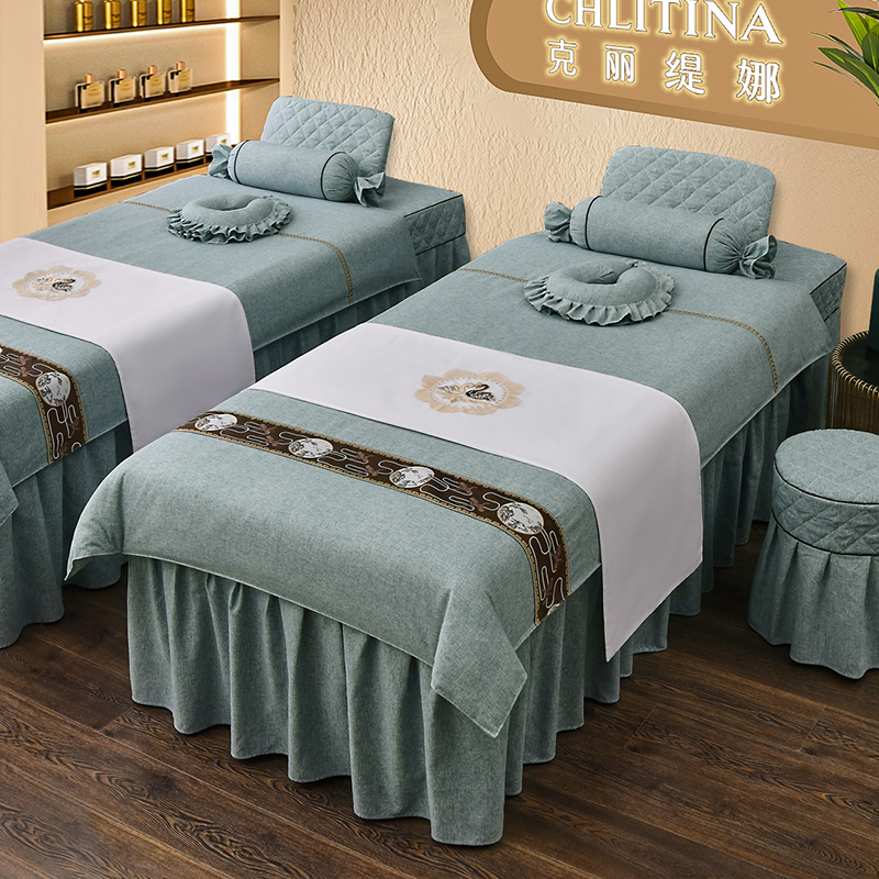 美容床罩四件套新款四季通用美容院床罩专用高档欧式推拿理疗按摩,淘宝优惠券,粉丝福利购,淘宝优惠卷