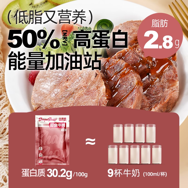 单拍发货【砍价1元购】即食牛肉80g*5袋 - 图0