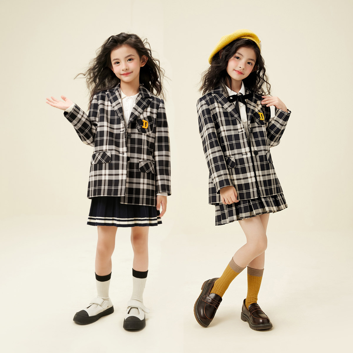 【门店同款】迪迪鹿童装女大童风衣春秋款儿童格子中长款大衣,淘宝优惠券,粉丝福利购,淘宝优惠卷