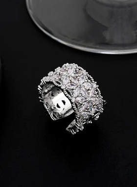 新款个性潮人开口戒食指戒指环欧美大气潮牌铜镀金韩国简约女戒指