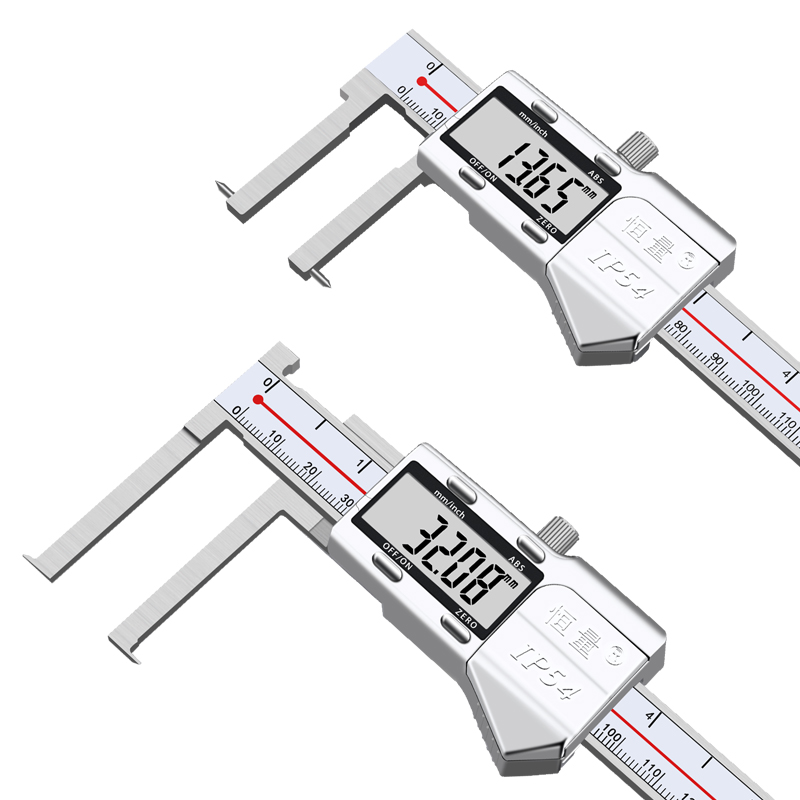恒量刀口内沟槽数显带表游标卡尺内孔槽内圆不锈钢长爪卡簧槽尖头