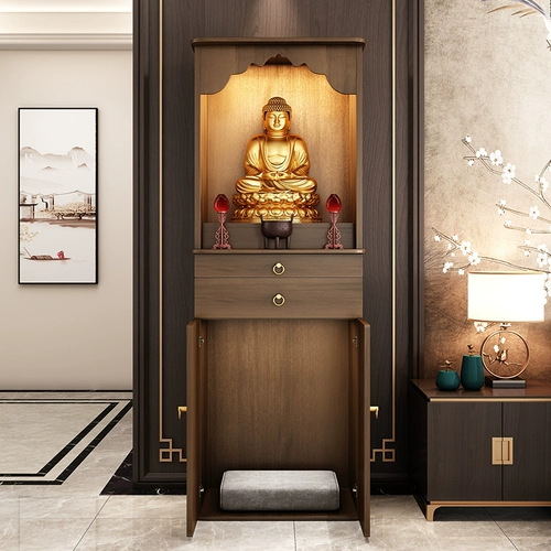 Будда Шентай Кабинет для стола Фогай Семейство современное стиль Простая гостиная Гуанин Боги Боги Господь поклонялись столовому укрытию