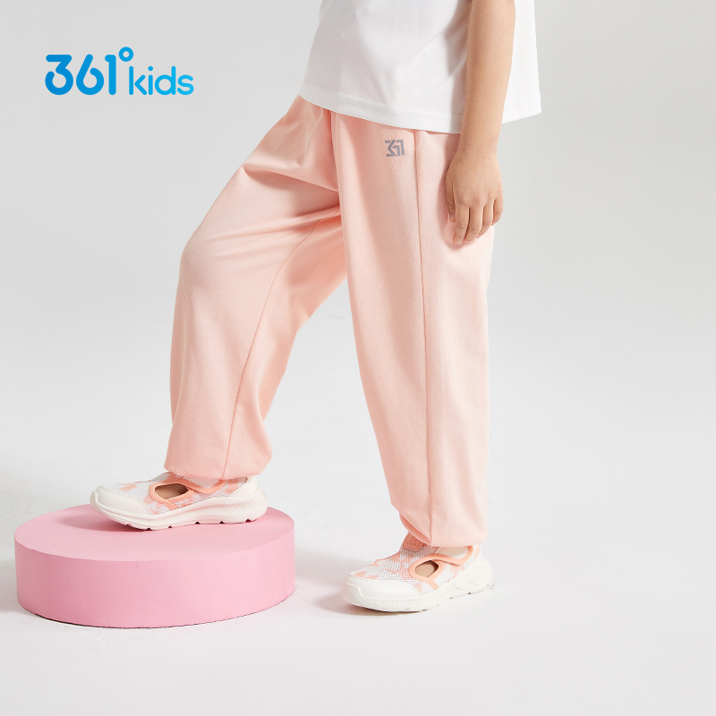 361童装 女童针织长裤2025年夏季新款中小童亲肤透气宽松休闲裤子