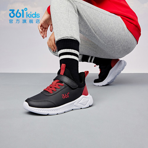 361童鞋男童棉鞋加绒跑鞋2025秋冬中大童二棉皮面防水儿童运动鞋 - 图2