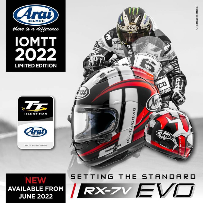 ARAI RX7X/V 2022 IOM曼岛TT限量通勤摩托车赛道机车全盔安全头盔-图1