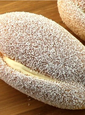 仿真假桃形芝士面包PU回弹食品蛋糕道具家居橱柜幼教拍摄装饰摆件