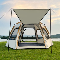 Fully automatic tent outdoor portable camping fold Hexagonal tent Thickened Silver Glue Sunscreen Breathable Camping Equipment