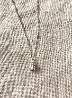 花卷商店-咖啡豆小众项链锁骨链可爱简约复古女生周边礼物