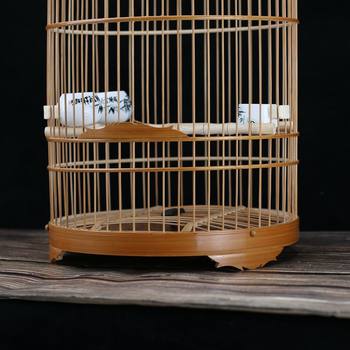 Embroidered eye bamboo birdcage old bamboo yellow bird oriole jade bird acacia bird ໄມ້ໄຜ່ຫນັງ polished handmade birdcage ຂະຫນາດນ້ອຍ
