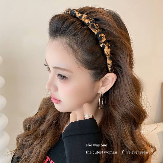 豹纹发箍女款2025新款高颅顶洗脸头箍专用防滑发带压发卡发捆头饰