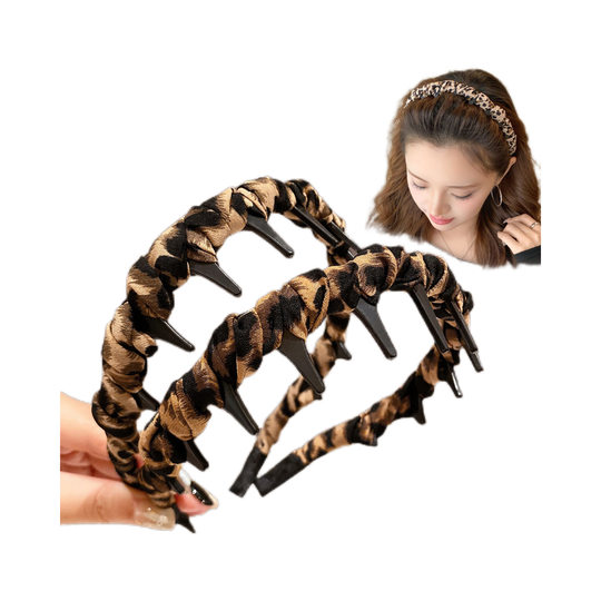 豹纹发箍女款2025新款高颅顶洗脸头箍专用防滑发带压发卡发捆头饰