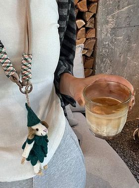 尼泊尔手工小众ins羊毛毡挂件小众时髦可爱个性项链配饰diy包挂新