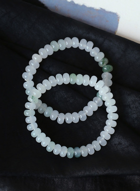 天然天山翠盘珠款手链女款