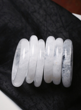 天然白幽灵手镯镯子女款