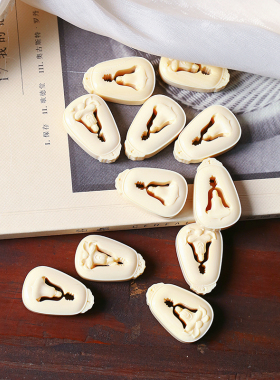 猛犸象牙镂空雕刻无相佛款吊坠