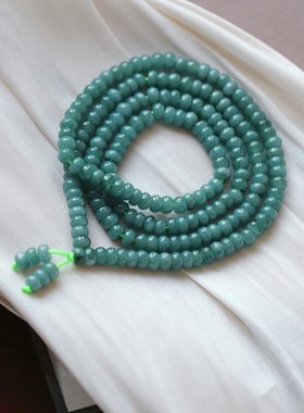 饰品礼物飘黄翡佛珠链