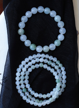 天然天山翠圆珠款手链