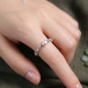 Natural freshwater pearls with alloy broken silver coiled original ring ring ring women's pearl ring jewelry