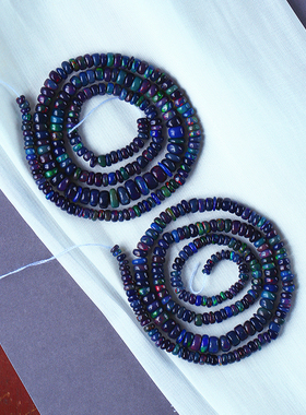 火彩好天然欧珀黑欧珀随形盘珠款项链半成品女款欧珀彩宝项链饰品