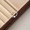 925 sterling silver broken silver with freshwater pearl style ring, women's sterling silver simple ring jewelry