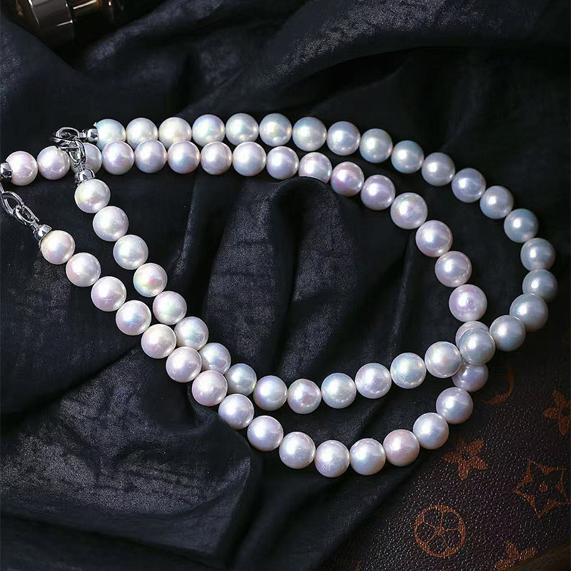 天然淡水白珍珠项链 女款正品珍珠近圆颈链妈妈项链珠光好饰品,淘宝优惠券,粉丝福利购,淘宝优惠卷