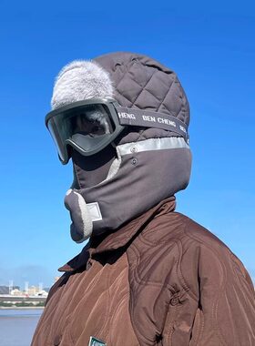 电动车帽子冬男士冬季骑