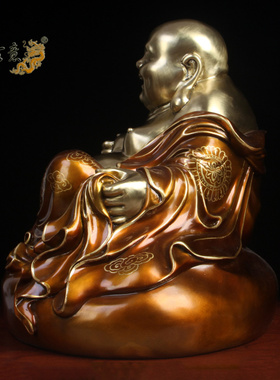 纯铜笑佛家居客厅开业送礼工艺品