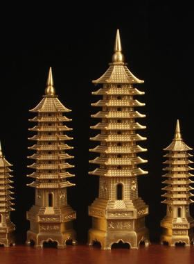 纯铜文昌塔十三书房办公桌工艺品