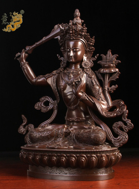 纯铜文殊师利菩萨密宗供奉佛像