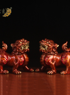 貔貅摆件纯铜风水办公室开业礼品