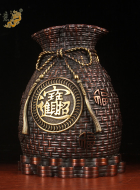 纯铜客厅摆件工艺品存钱罐