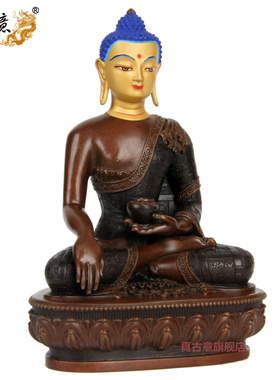 纯铜摆件尼泊尔密宗三宝佛