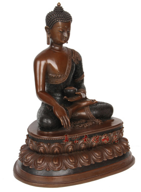 纯铜摆件尼泊尔密宗三宝佛