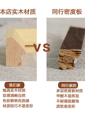 定制拼图框1000片70*50*75厘米画报专用拼图框裱框实木相框画框