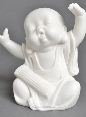 小沙弥陶瓷摆件创意人物雕塑